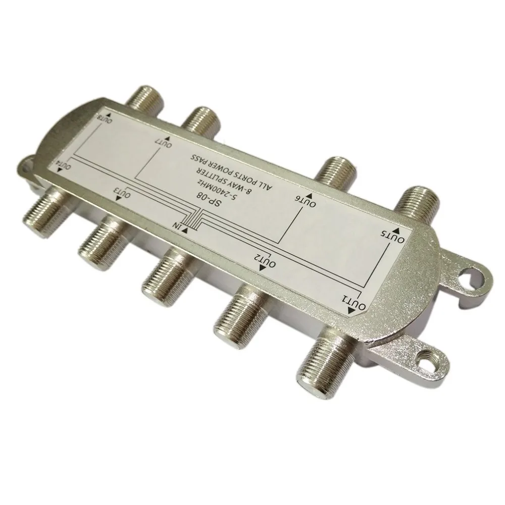 

SP-08 8-Way Signal Satellite Splitter TV Aerial RF Coaxial Cable Splitter for TV signal Splitter WholesaleHot New Arrival