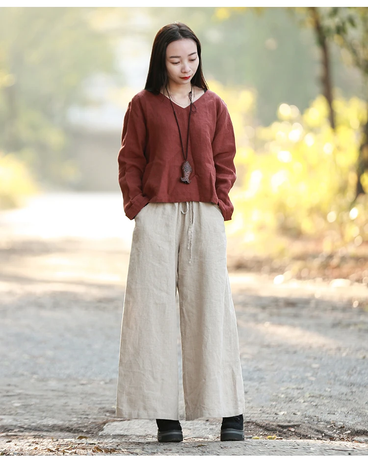 7257 wide leg pants elastic waist (8)