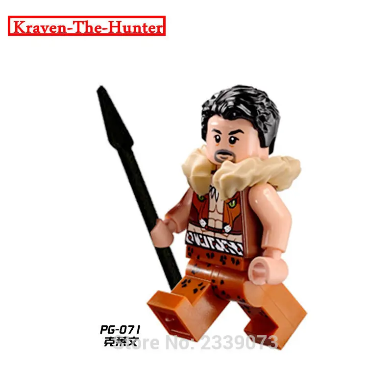 

Super Heroes Kraven The Hunter DIY blocks Single Legoing Marvel Comics Super Villain SDCC Building Blocks For Kids Toys