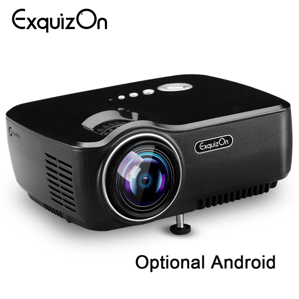 

Exquizon GP70 LCD 800*480 Projector (Optional Android 4.4 Bluetooth WIFI )HD 1080P 1800 lumens LED HDMI Video Home Theater