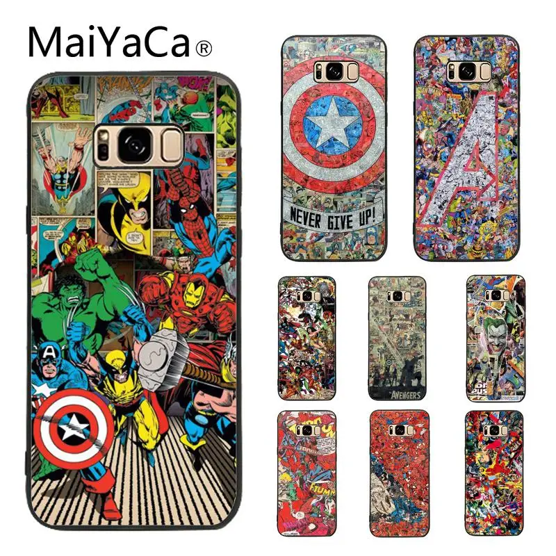 

MaiYaCa Case for Galaxy S9 Marvel Comics Colorful Printing Drawing TPU Phone Case For Samsung Galaxy S6 edge plus S7 edge plus