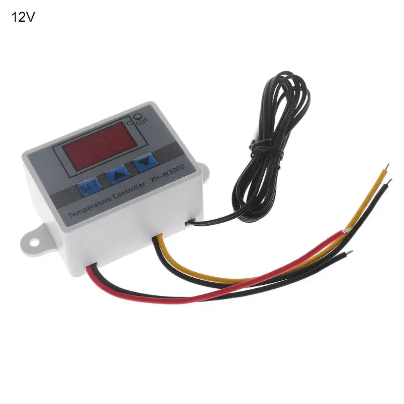 12V 24V 220V W3002 цифровой Дисплей Температура контроллер переключателя 10A светодиодный Термостат Регулятор - Цвет: 12V