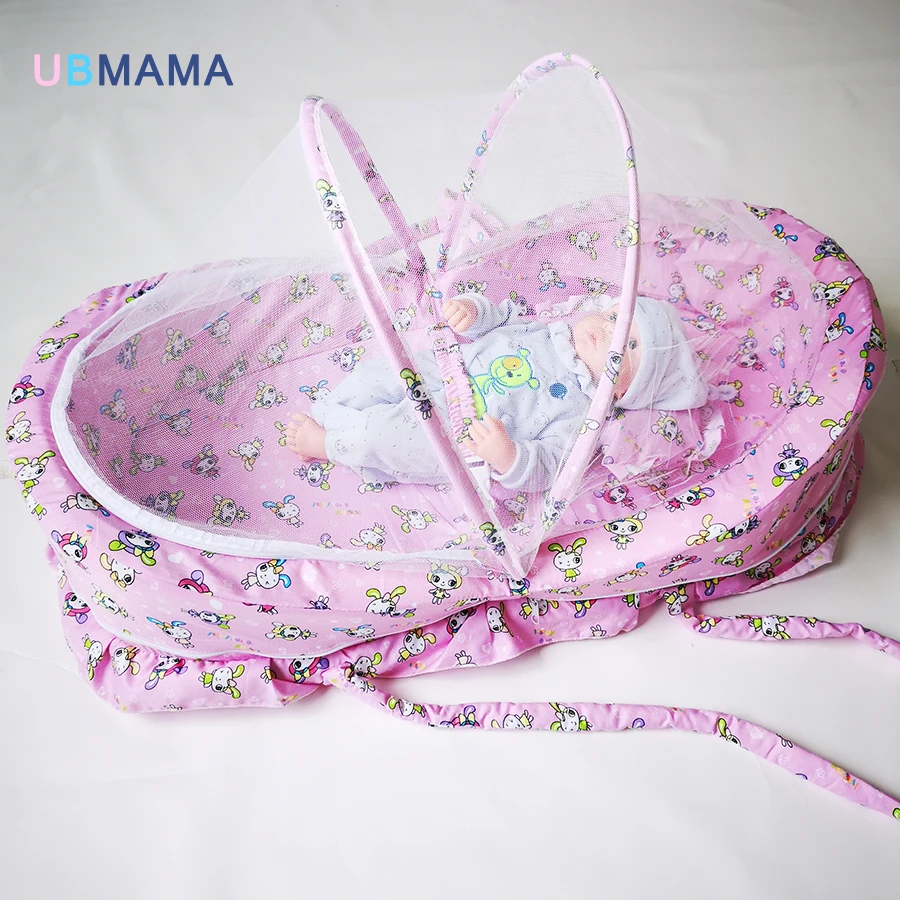 Portable baby bed with mosquito net portable baby bed game cotton folding bed with children bed cover Baby cot crib 110*86*68cm