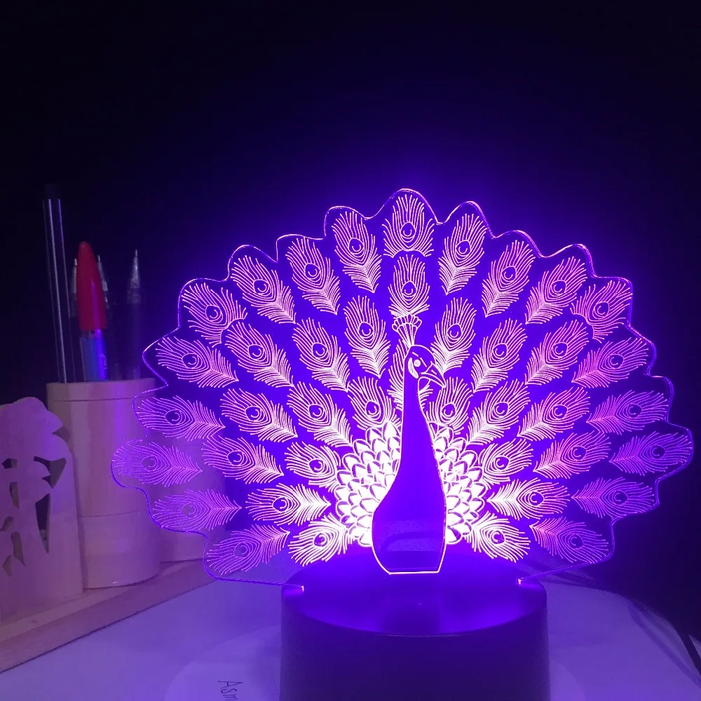 White Buddha Lamp Changes Color Colour LED Light Changing Change Home