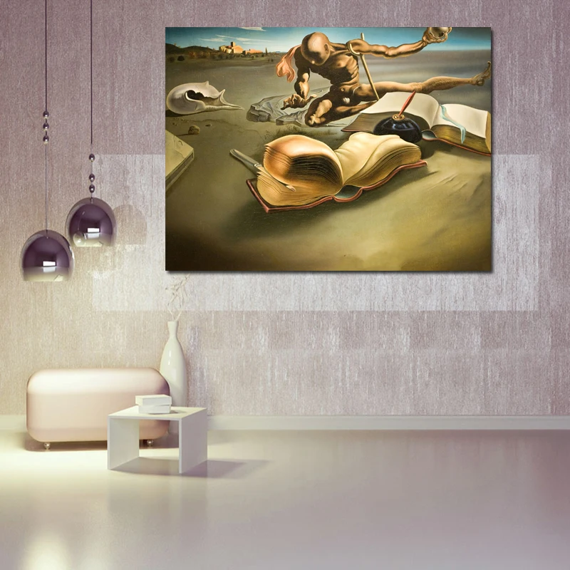 Абстрактная роспись от Salvador Dali Холст Картина Печать Спальня украшение дома
