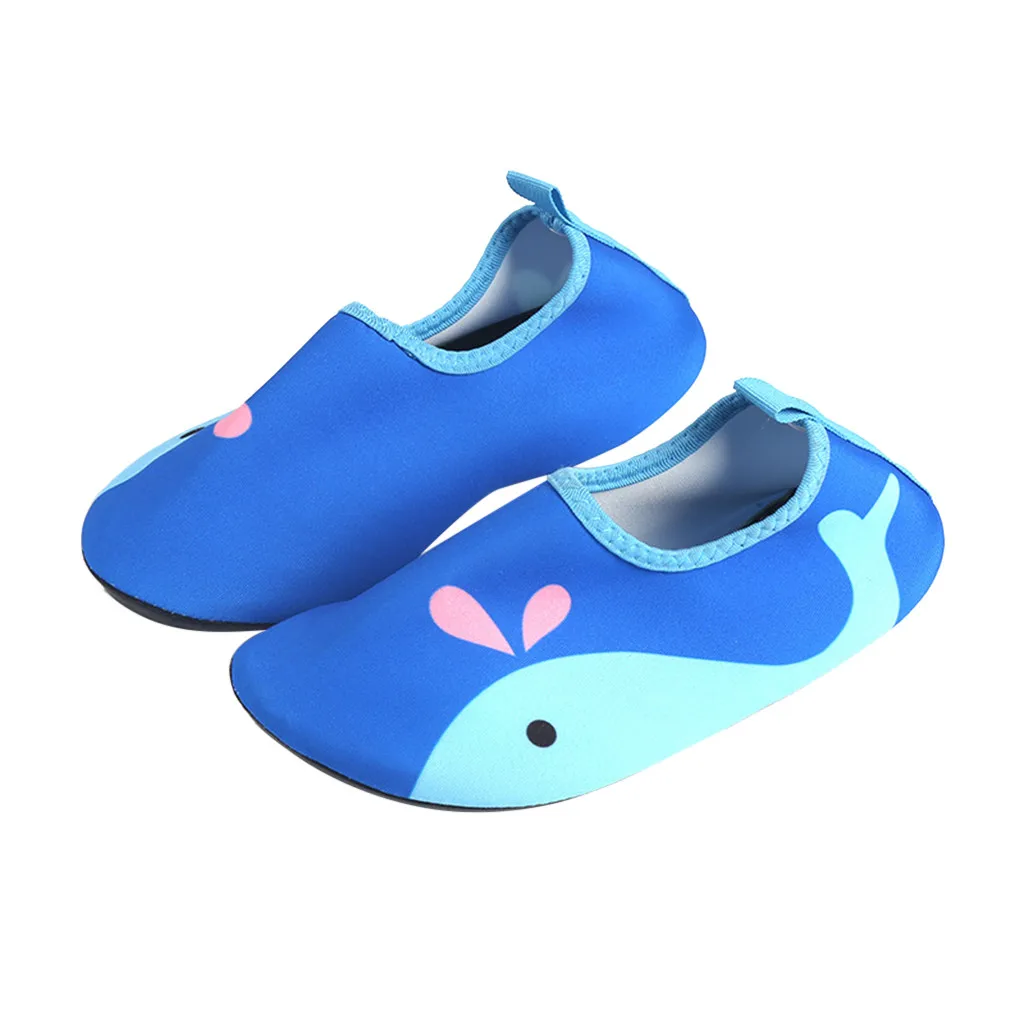 1 пара, детская обувь для плавания с рисунком нескользящие носки для мальчиков и девочек пляжные, для серфинга, не впитывающие воду Легкие аксессуары для плавания - Цвет: BU