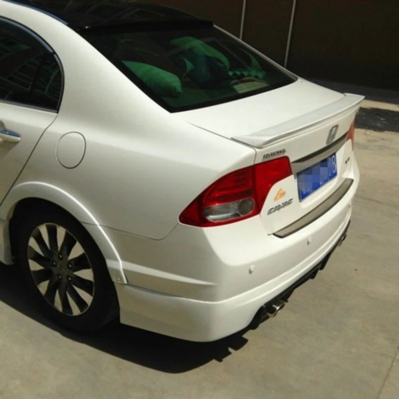 For Honda Civic Spoiler High Quality ABS Material Car Rear Wing Primer