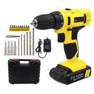 GOXAWEE 21V/12V Electric Screwdriver Cordless Electric Mini Drill Lithium-Ion Battery Operated Rechargeable Power Tools 2-Speed