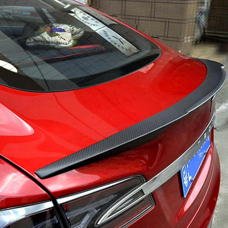 Углерода волокно заднее крыло спойлер для Tesla модель S Sendan 4 двери