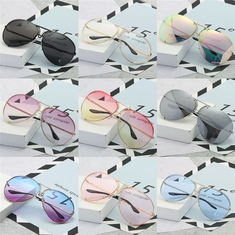 Vintage Sunglasses Oversized Unique Wrapping Paper Womens Metallic Gold Legs Women UV400 Gradient