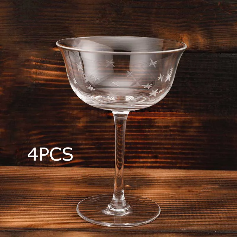4 шт 260 мл Coupe коктейльный бокал для мартини стеклянный кристалл набор из 4