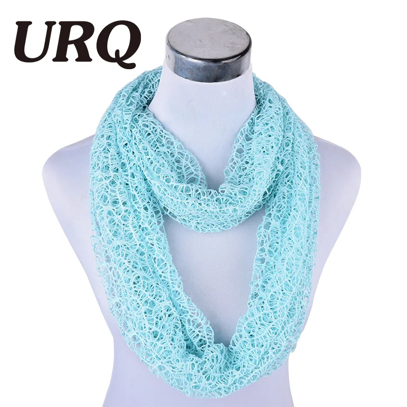 [URQ] женские шарфы-кольца ручной работы, открытые короткие сетчатые шали, женские шарфы с петлей, свадебная шаль P7A16874