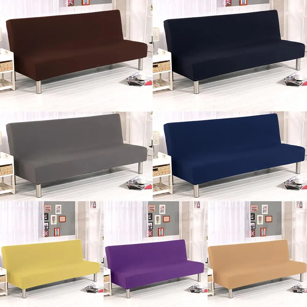 

Big Promotion Sofa bed cover Solid Color All-inclusive Folding Stretch Sofa Bed Protector Slipcover without Armrests Wholesale
