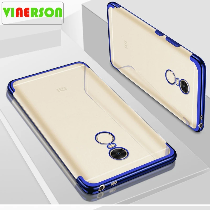 

Luxury Plating Clear Case For Xiaomi Redmi Note 4X Case Transparent Silicon Phone Case For Redmi Note 4 Global version Cases