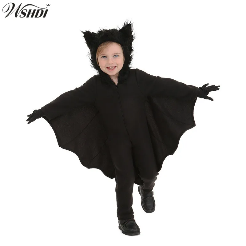 Halloween Costume Unisex Girls Boys Bat Jumpsuit Clothing Costume Party Bat Unisex Children