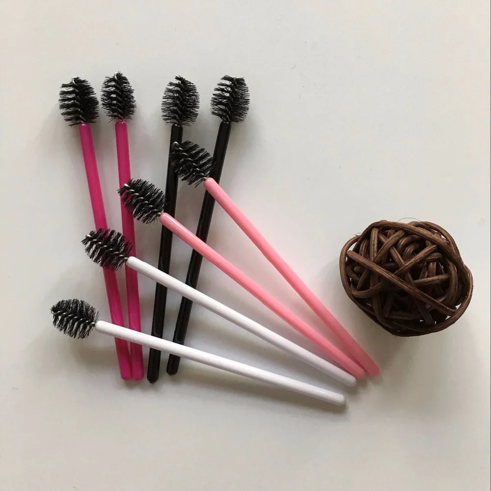 

Makeup Accessories Synthetic Hair Disposable Mascara Wands Ball Tip Help False Eyelashes add Volume and up Eyelashes Brush 12pcs