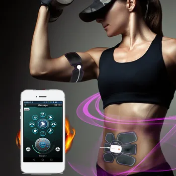 

Mobile Phone APP Remote Control Electric Shock EMS Fitness Massager Sport Abdomen Arm Muscle Exerciser Lose Weight Slim Machine