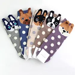 Женские зимние мягкие Носки для девочек маленький уха мультфильм животных Товары для собак теплые носки