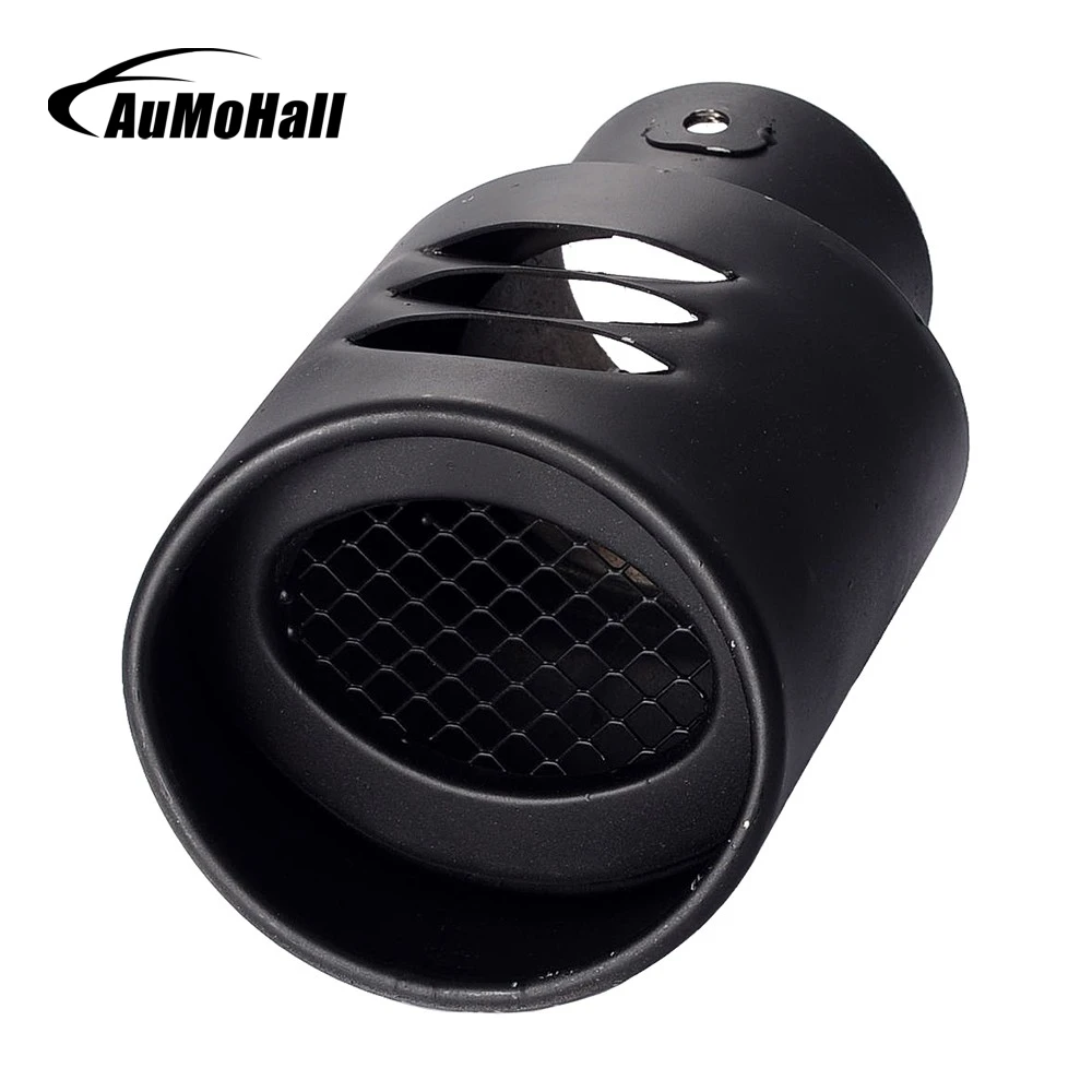 

AuMoHall Black Straight Car End Exhaust Trim Tail Pipe Tip Exhaust Systems End Pipes