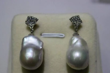 

Miss charm 0000274 White freshwater pearl Earring 13-13.5mm Alloy "Handmade