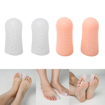 

Silicone Toe Sleeves, 2 Pairs Toe Protectors for Corns Remover Callus Cushion Bunion Ingrown Nails for Men Women