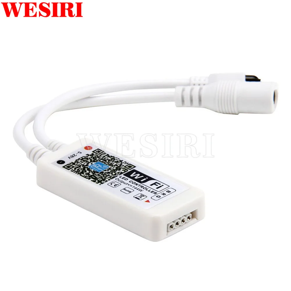 DC 5V 12V 24V Мини WiFi LED RGB/RGBW контроллер iOS Android APP 24Key ИК пульт дистанционного управления