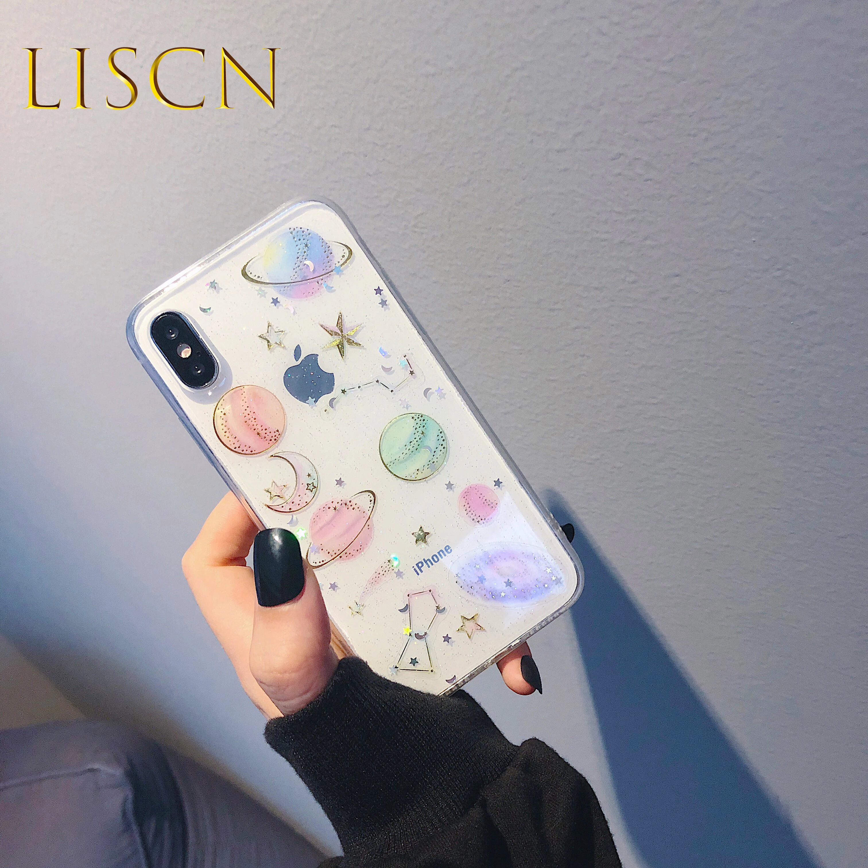 

LISCN Hot Cute Starry Pattern Phone Case For Iphone 6 6S 6P 7P 8P X XS XR Xs Max Soft Case for iphone 7 8