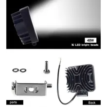 48w veículos faróis 16leds fresco branco barra de luz 4 polegada veículo trabalho luz led caminhão para suv