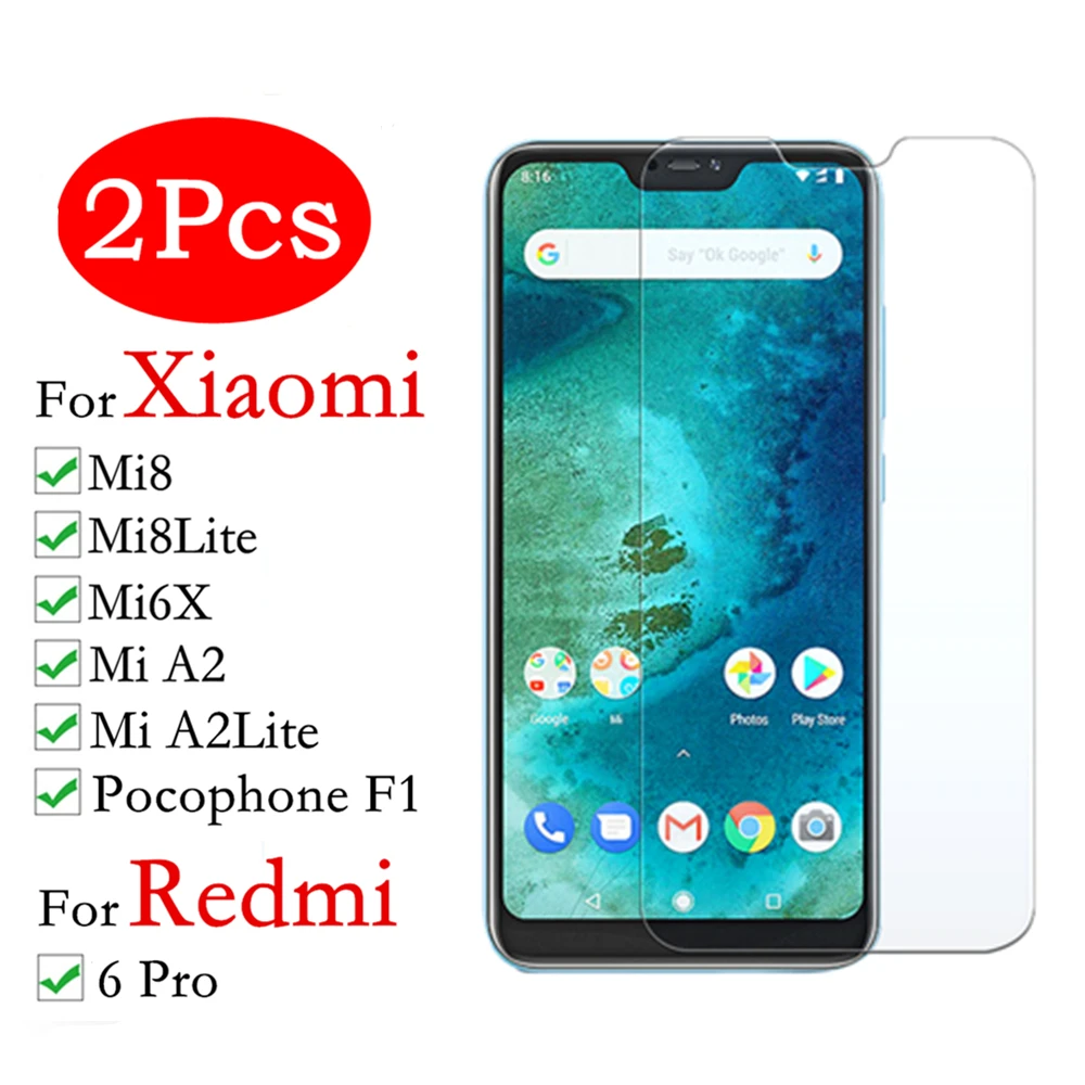 Защитное стекло для экрана mi 8 2 шт. закаленное xiaomi redmi 6pro a2 lite pocophone f1 6x x6 pro6 xiaomei моя