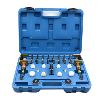 

Universal A/C Flush Fitting Adapter Kit / Leak Testing Tool Blue Box Car Air Conditoning Tool for Auto AC Conditioner Repairing