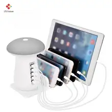 Multi 5 Port Charging Dock Tablet QC 3.0 Quick Charge Charger Power Station Lamp 5 Multi Usb Fast Phone Charger EU US UK AU Plug