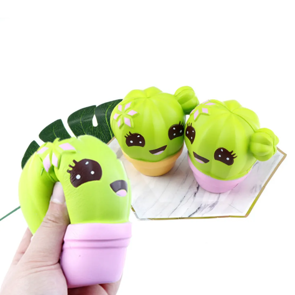 10CM Squishies Cactus Scented Squeeze Healing Anti-stress Slow Rising Gift Phone Straps Keychain Decor Kids Gift