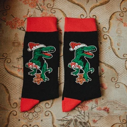 Men spring pure cotton funny socks novelty cartoon Christmas gift Dinosaurs England British work crew sock personality teenager Men spring pure cotton funny socks novelty cartoon Christmas gift Dinosaurs England British work crew sock personality teenager