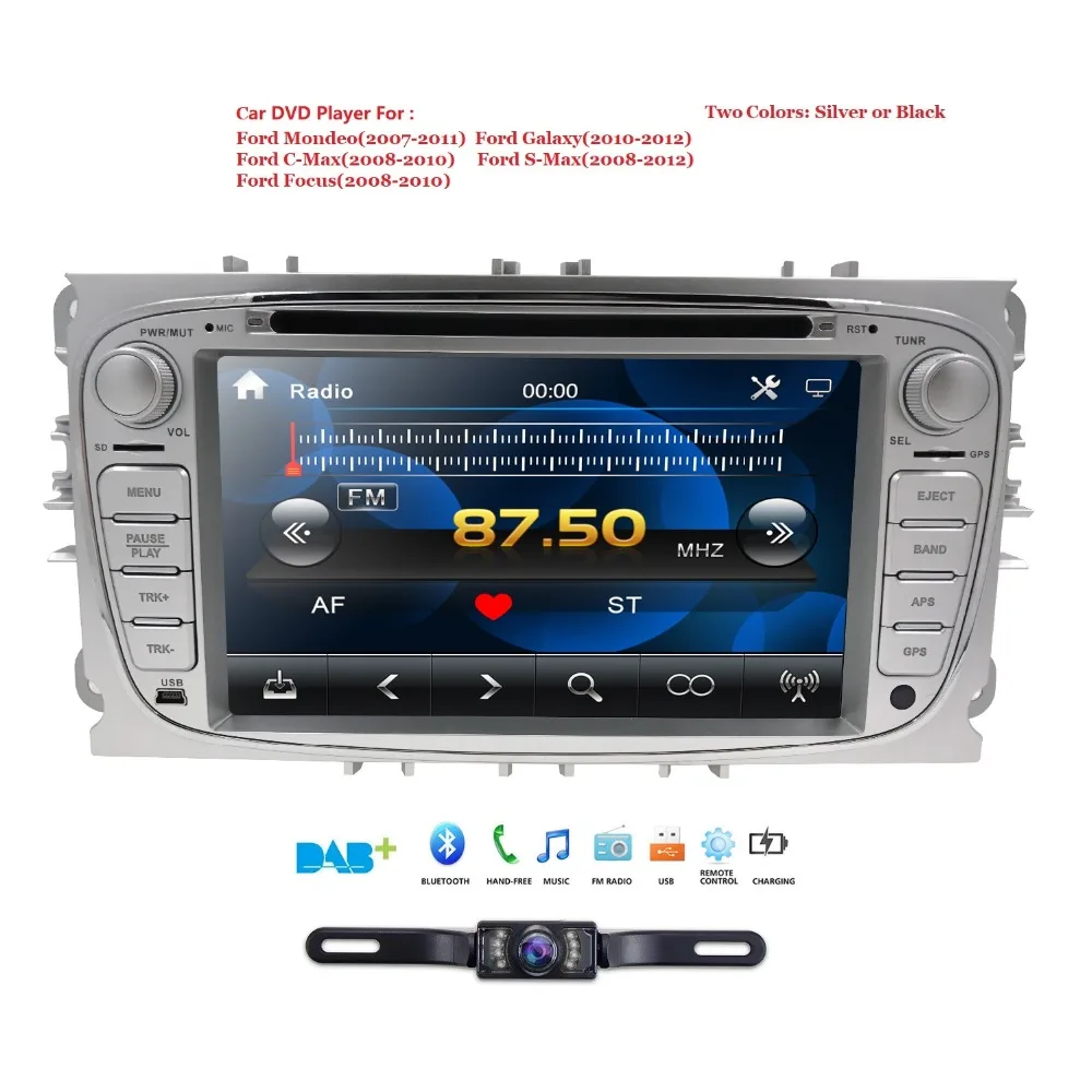 

Hizpo 2Din 7 Inch Car DVD for FORD FOCUS 2 MONDEO S-MAX 2008-2012 With Radio GPS RDS BT 1080P ford car dvd focus mp3/4 Free Maps