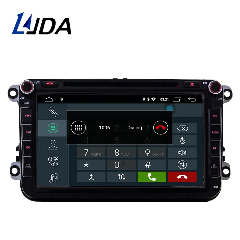 Clearance LJDA 2 Din Android 9.0 Car DVD player For Volkswagen Skoda Passat B6/B7/CC Polo Golf Sharan Caddy Bora Car GPS Radio Multimedia 2