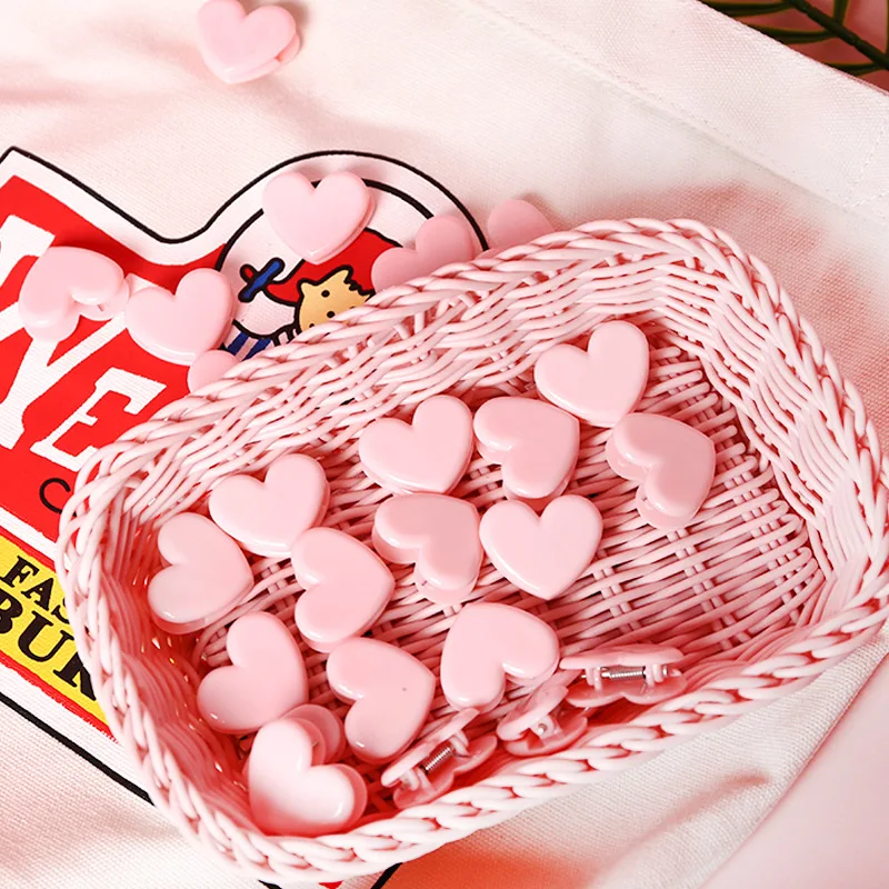Paper Clips 10pc/lot Cute love heart Color Small Paper Clip Plastic Craft Memo Clips DIY Clothes Photo Clamps Decorative Office School