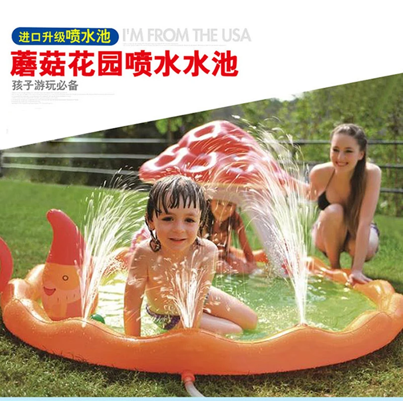 Champignon Gonflable Fontaine De Jardin Pataugeoire Jeu Enfant Piscine Mobile Exterieur Menage Baignoire Pliante Piscine Bebe Piscine Aliexpress