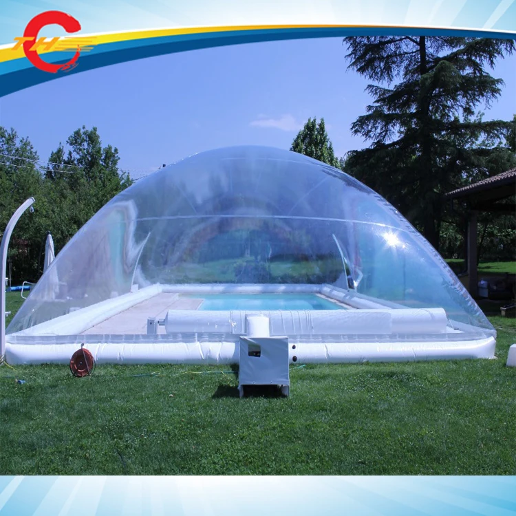 15*8 m Outdoor transparante opblaasbare zwembad dome met overdekte