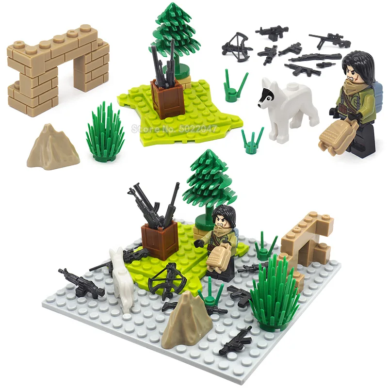 

Legoinglys Military Heavy Ground Patrol Dog Building Blocks Moc World War 2 Army Figures Soldier Weapons Scenes Gift For Boy Toy