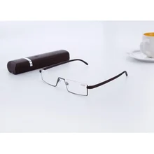 Трубка с плоскими стеклами и половинной рамкой очки для чтения для женщин с Чехол Дешевые Небьющийся считыватели мощность легкий увеличение TR90 прочность синий