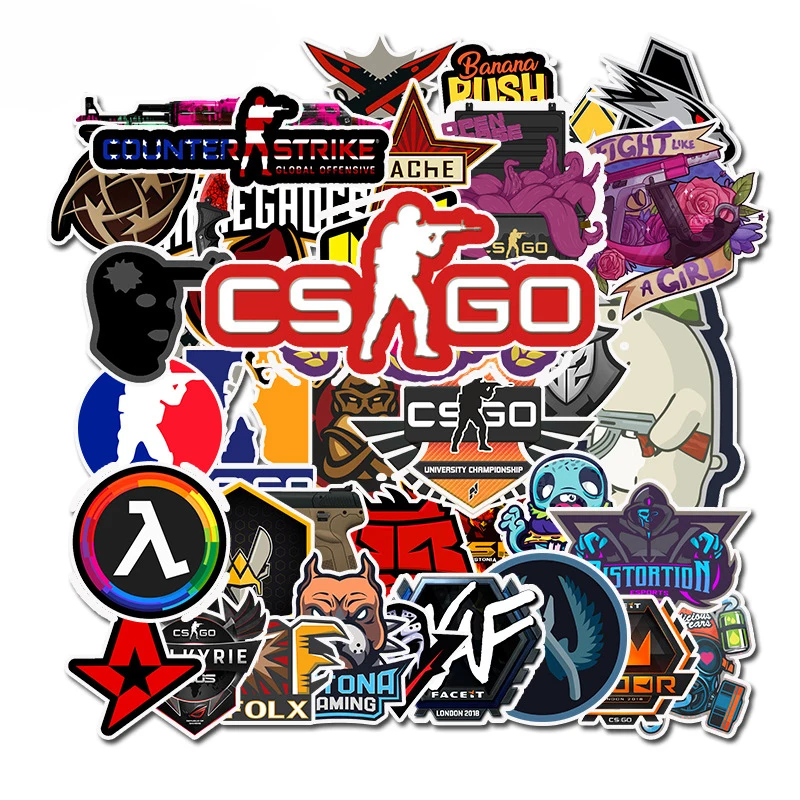 

50Pcs CS Go Stickers Set Stickers for Kids Luggage Skateboard Laptop Teem Game Stickers Graffiti Sticker for Home Decor
