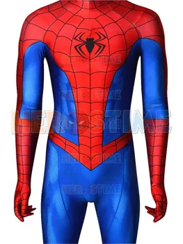 

PS4 Spider-Man Costume Classic Spiderman 3D Print Superhero Cosplay Costume for Halloween Party Hot Sale Custom Made