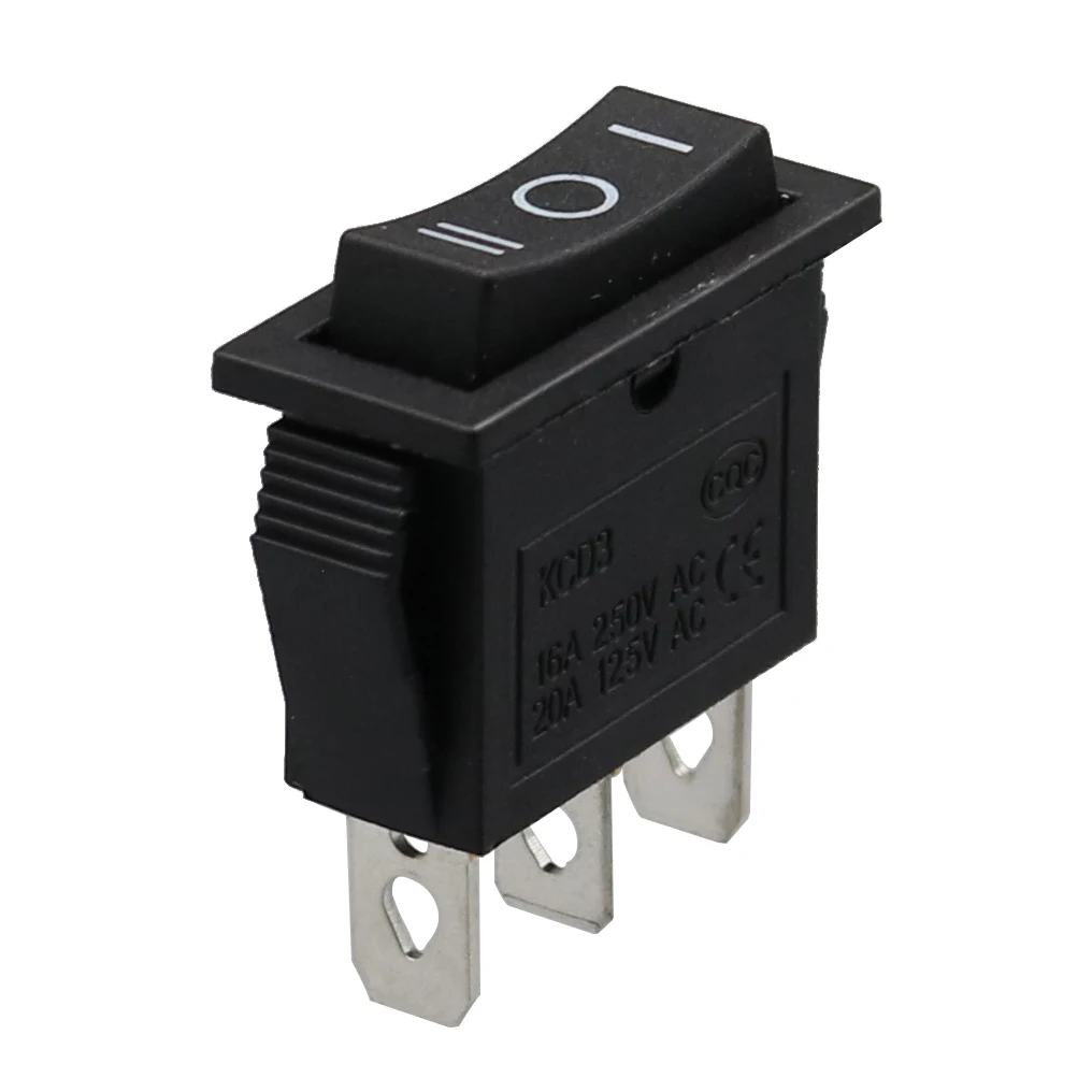 

5Pcs AC 250V/15A 125V/20A ON/OFF/ON 3 Position SPDT 3 Pins Boat Rocker Switch