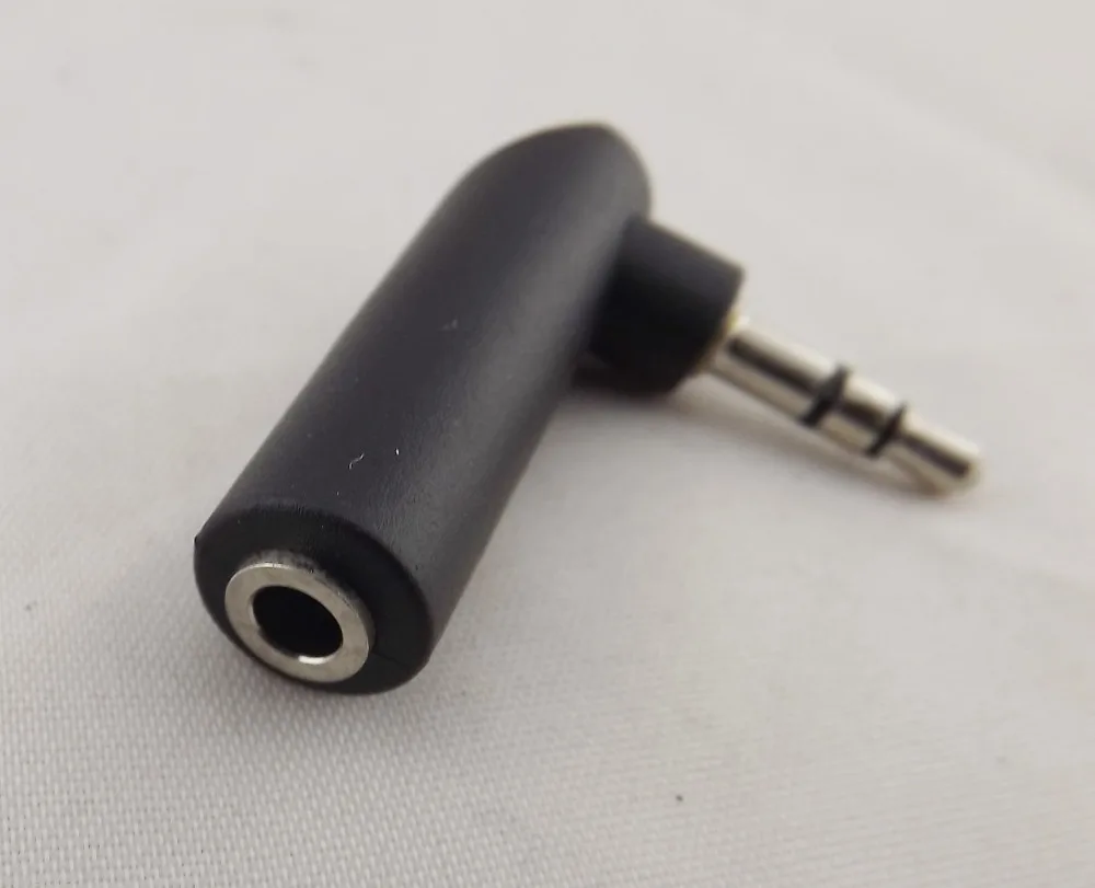 2pcs 3.5mm Right Angle Male To Female Stereo L Shape Headphone Adapter