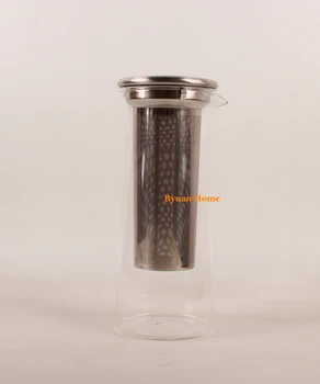 

1 pc Byuan Home 600/1000ml portable hourglass ice drip coffee maker cold brewer cold coffee brewer stainless steel filter