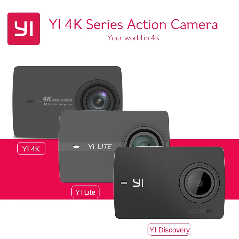 

[International] YI 4K & YI Lite & YI Discovery 4K Action Camera 1080P 60fps WIFI Bluetooth Waterproof Touch Screen Sport DVRs