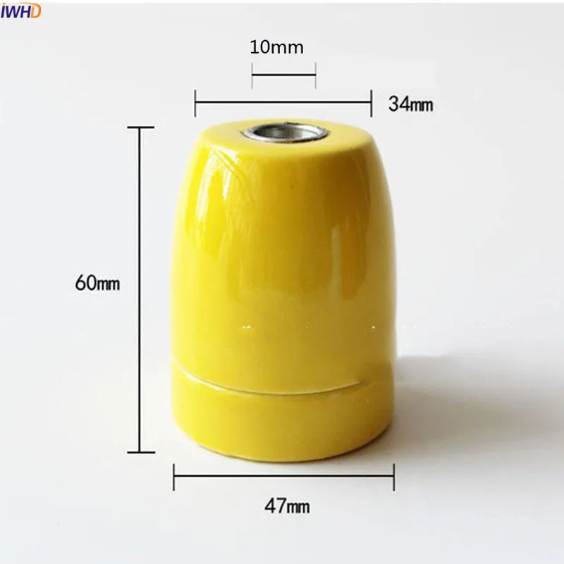 IWHD DIY Douille E27 цоколь светильник Держатель Керамика 110 v-220 v Portalamparas Винтаж фитинг E27 держатель лампы базы UL CE