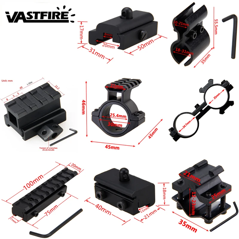 Винтовка кольцо с возможностью монтирования 11 мм/20 мм/21 мм ласточкин хвост Пикатинни адаптер Высокий/низкий профиль винтовка Уивер релиз