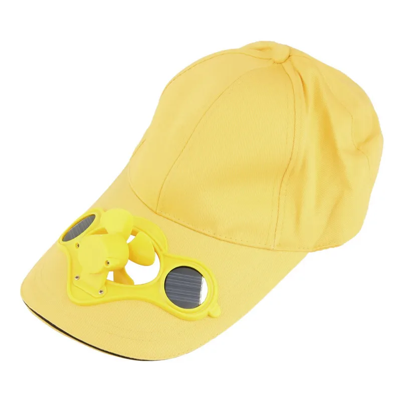 Г. Лидер продаж летние спортивные Велосипедные шапочки открытый Велоспорт шляпа Кепки с солнечной Защита от солнца Мощность вентилятор экспресс - Цвет: yellow