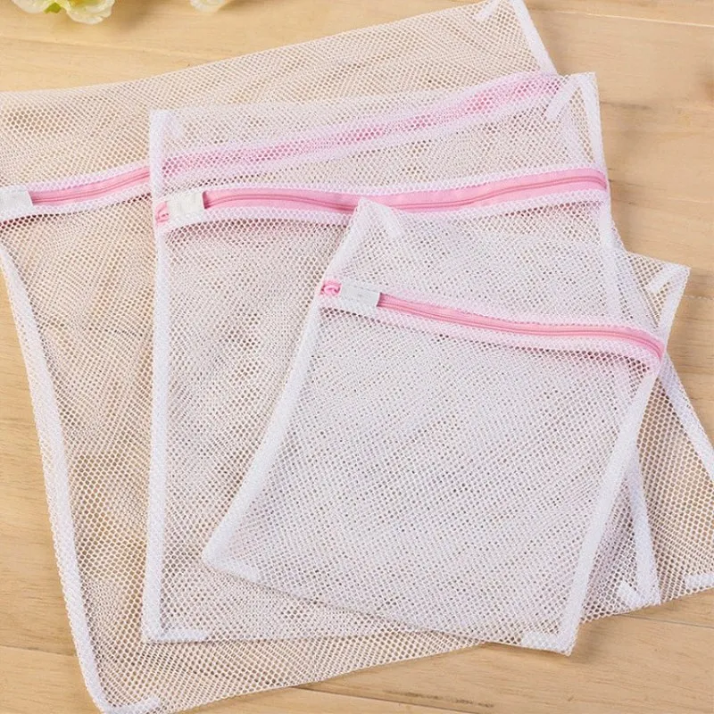 1PC Zippered Mesh Laundry Wash Bags Clothes Bra Aid ...